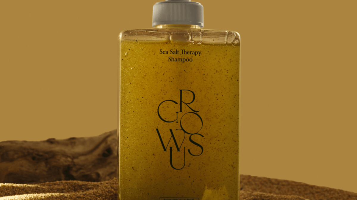 GROWUS Sea Salt Therapy Shampoo – djuprengörande schampo med havssalt som balanserar hårbotten och avlägsnar produktrester.