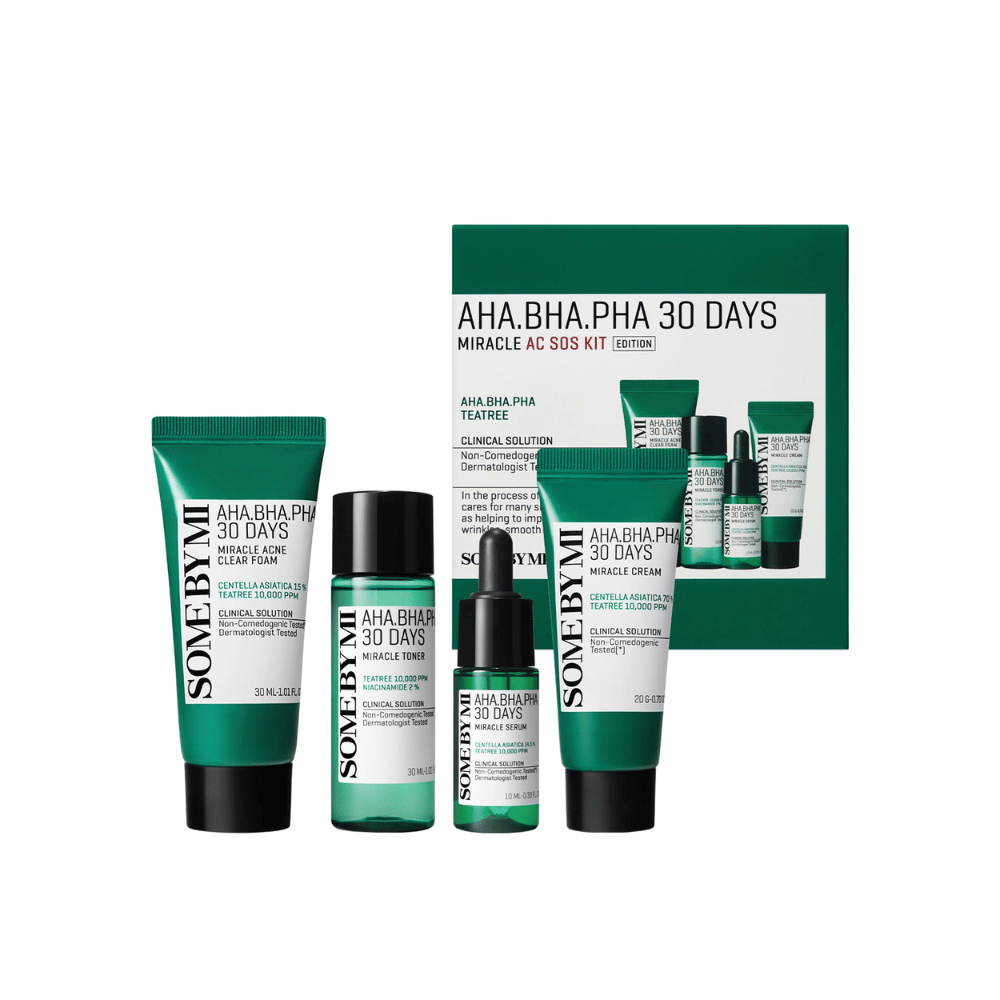 AHA, BHA, PHA 30 Days Miracle AC SOS Kit 4 pcs