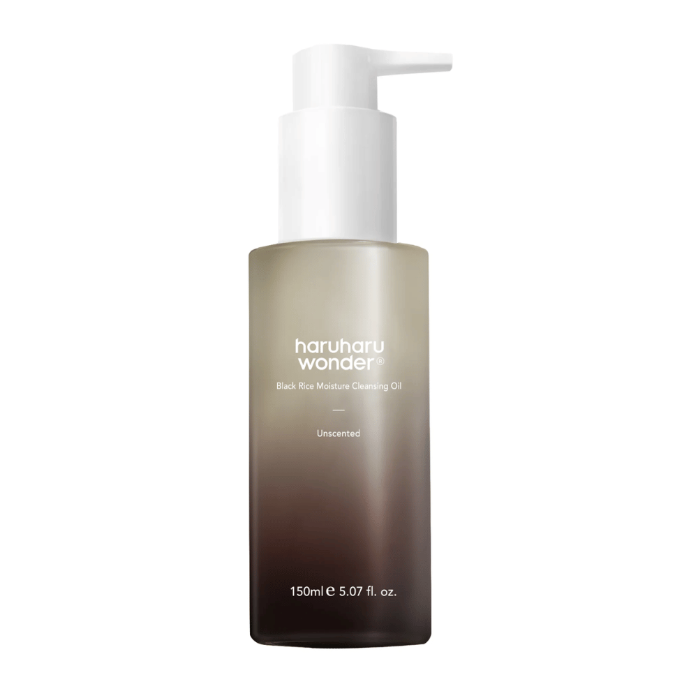 Haruharu Wonder Black Rice Moisture Cleansing Oil Unscented 150 ml – mieto öljypuhdistus mustalla riisillä, joka kosteuttaa ja puhdistaa ihon syvältä.