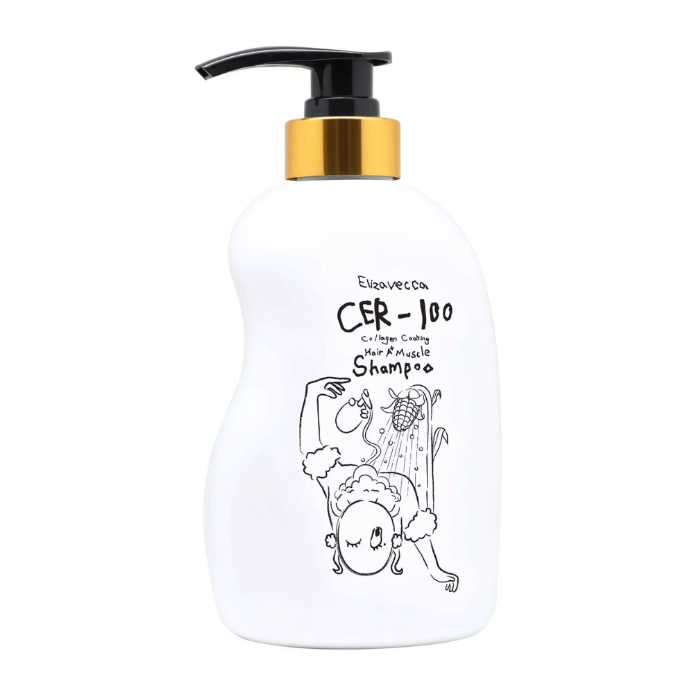 Elizavecca CER-100 Collagen Coating Hair A+ Muscle Shampoo – korealainen kollageenishampoo, joka vahvistaa hiuksia ja antaa kiiltoa