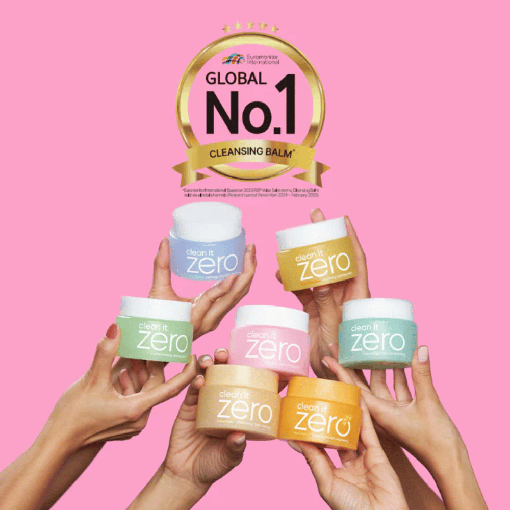 Clean It Zero Cleansing Balm -kokoelma BANILA CO useilla eri vaihtoehdoilla, palkittu maailmanlaajuinen No.1 puhdistusbalmi, joka tarjoaa hellävaraista mutta tehokasta puhdistusta eri ihotyypeille.