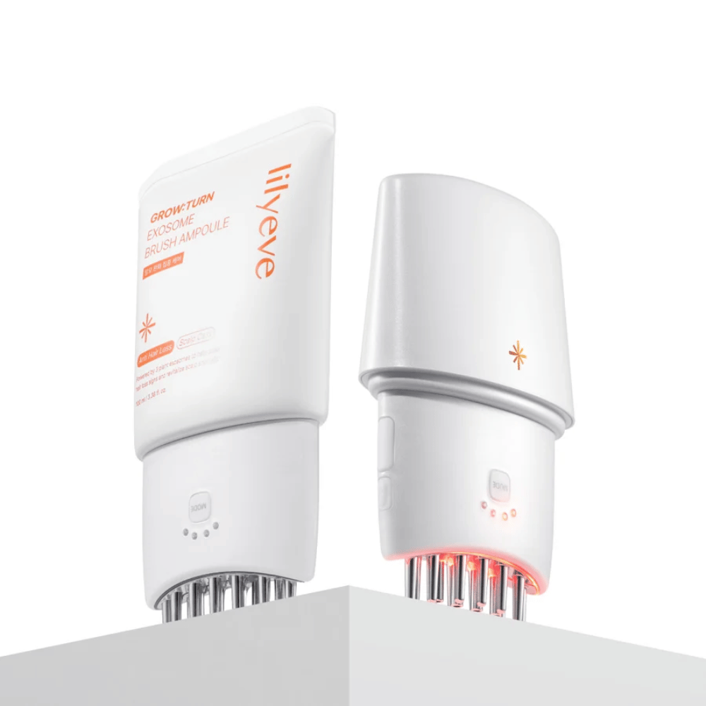 3. Lilyeve GrowTurn Pro – päänahan hoitolaite yhdessä GrowTurn Exosome Brush Ampoulen kanssa