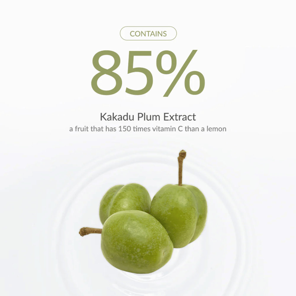 Dr. Althea Natural Radiance Essence 85 % Kakadu Plum -uutteella, runsaasti C-vitamiinia antaakseen hehkua, tasoittaa ihonsävyä ja tehostaa hehkua.
