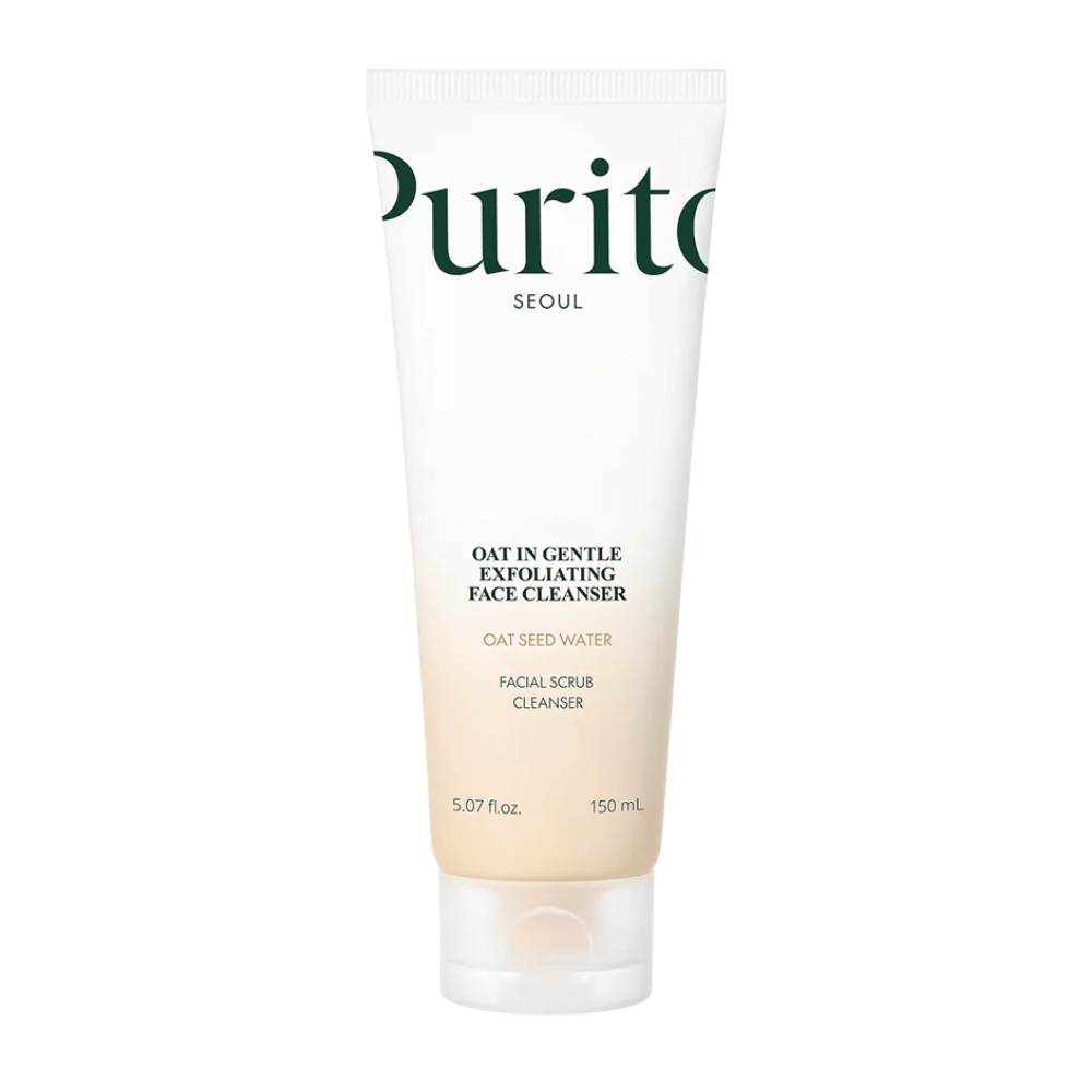 Purito SEOUL Oat In Gentle Exfoliating Face Cleanser – kuoriva kasvojen kuorinta-aine kauralla pehmeälle ja kirkkaalle iholle