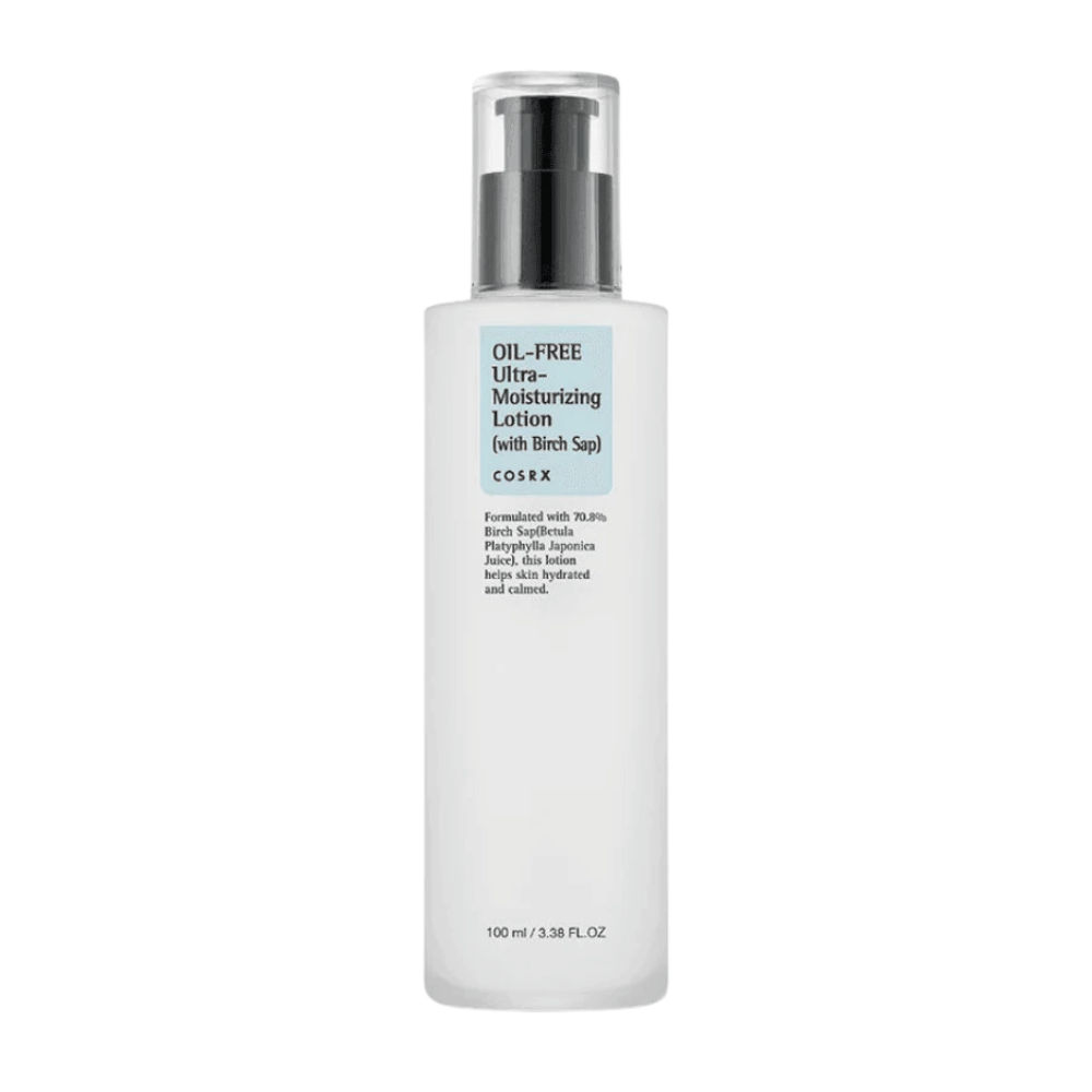COSRX Oil-Free Ultra-Moisturizing Lotion with Birch Sap 100 ml öljytön kasvovoide herkälle, rasvaiselle ja akneen taipuvaiselle iholle