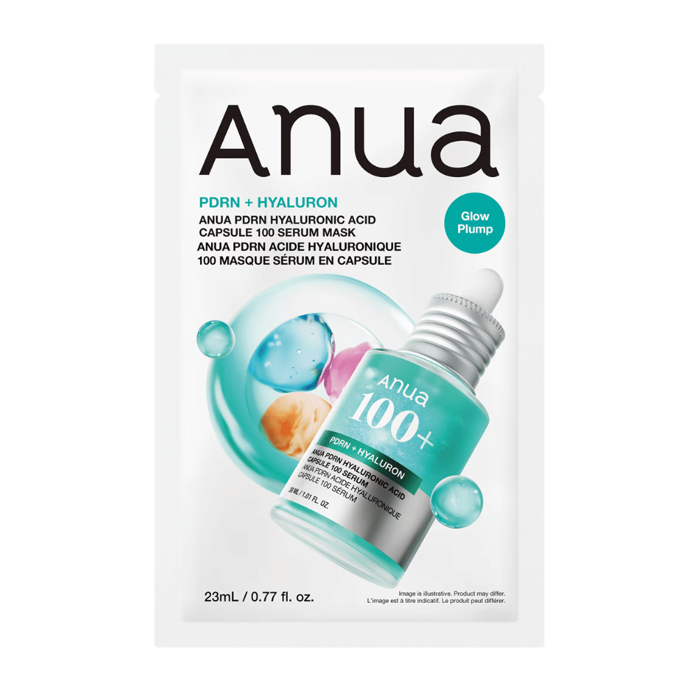 4. Anua PDRN Hyaluronic Acid Capsule 100 Serum Mask 23 ml – korealainen Sheet mask, jossa on PDRN ja hyaluronihappoa