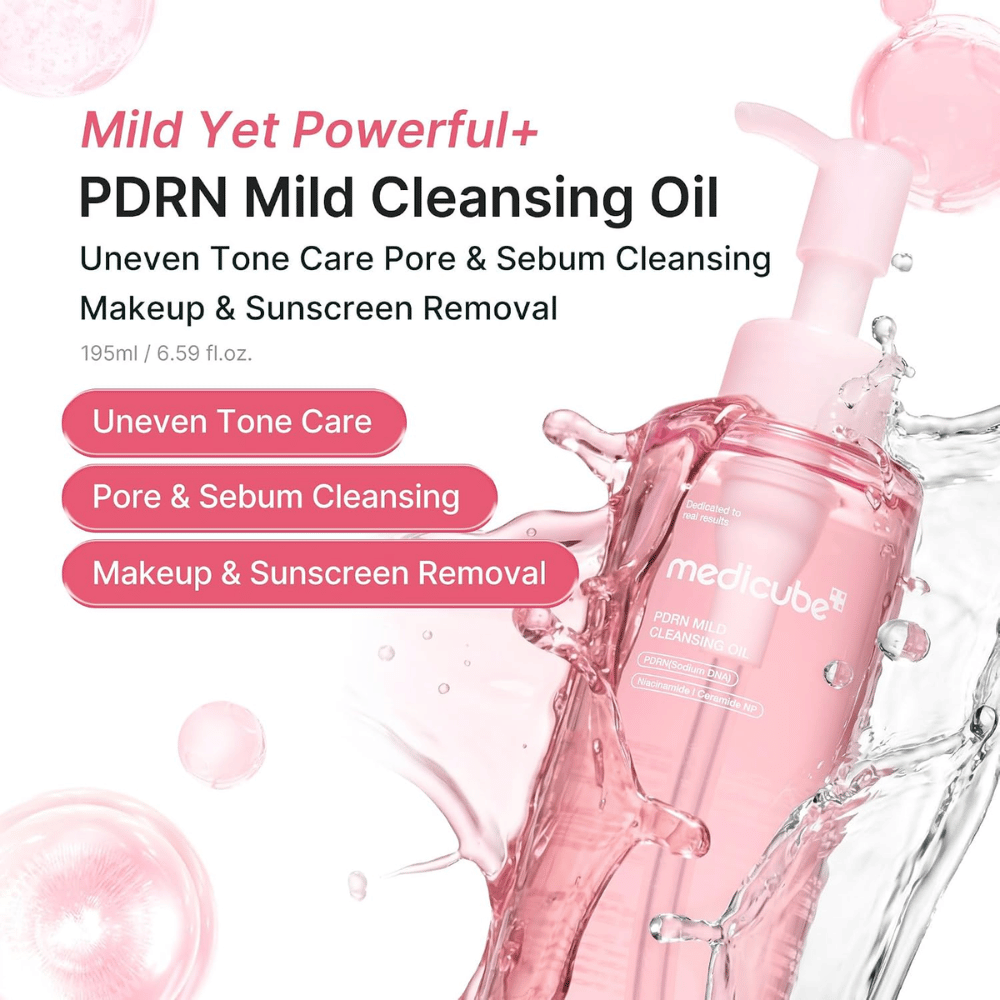 4. Medicube PDRN Mild Cleansing Oil – poistaa meikin, aurinkosuojan, ylimääräisen talin ja epäpuhtaudet