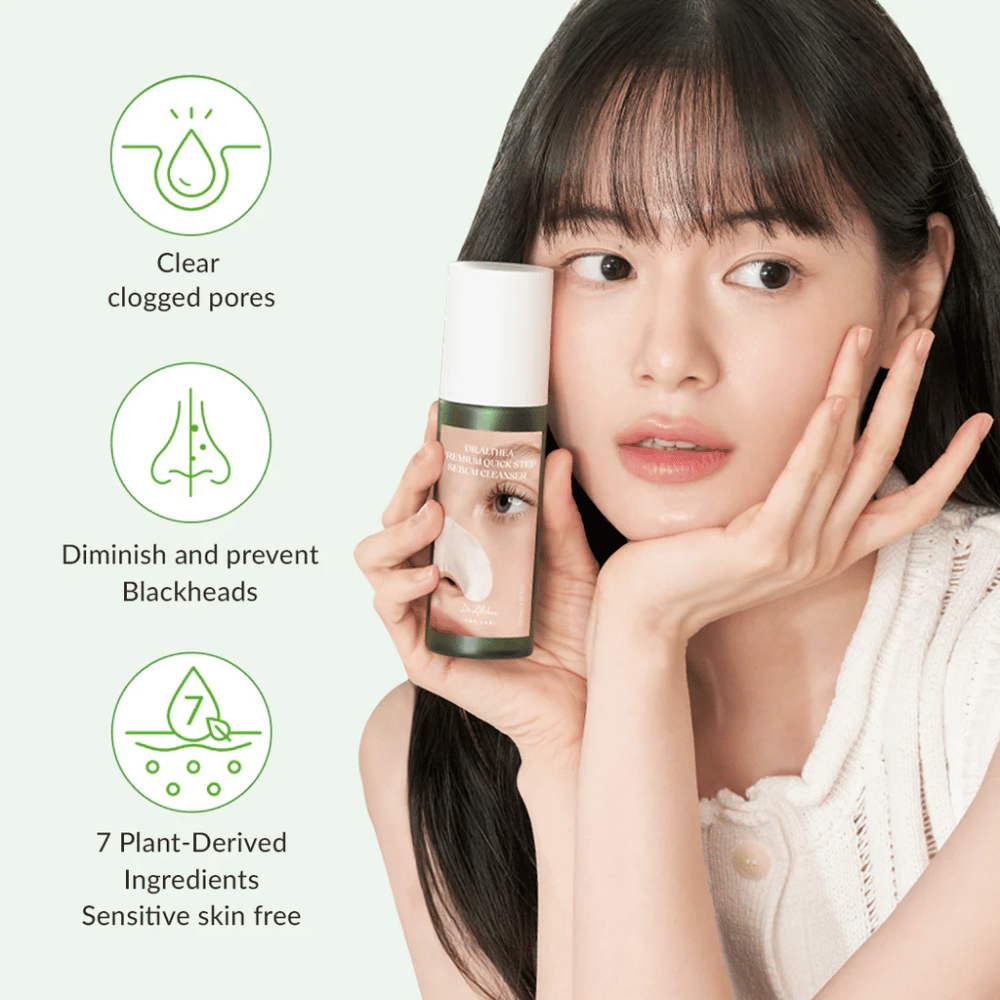 Dr. Althea Premium Quick Step Sebum Cleanser – hellävarainen kasvojen puhdistus, joka auttaa avaamaan tukkeutuneita huokosia, vähentämään mustapäitä ja sopii herkälle iholle.