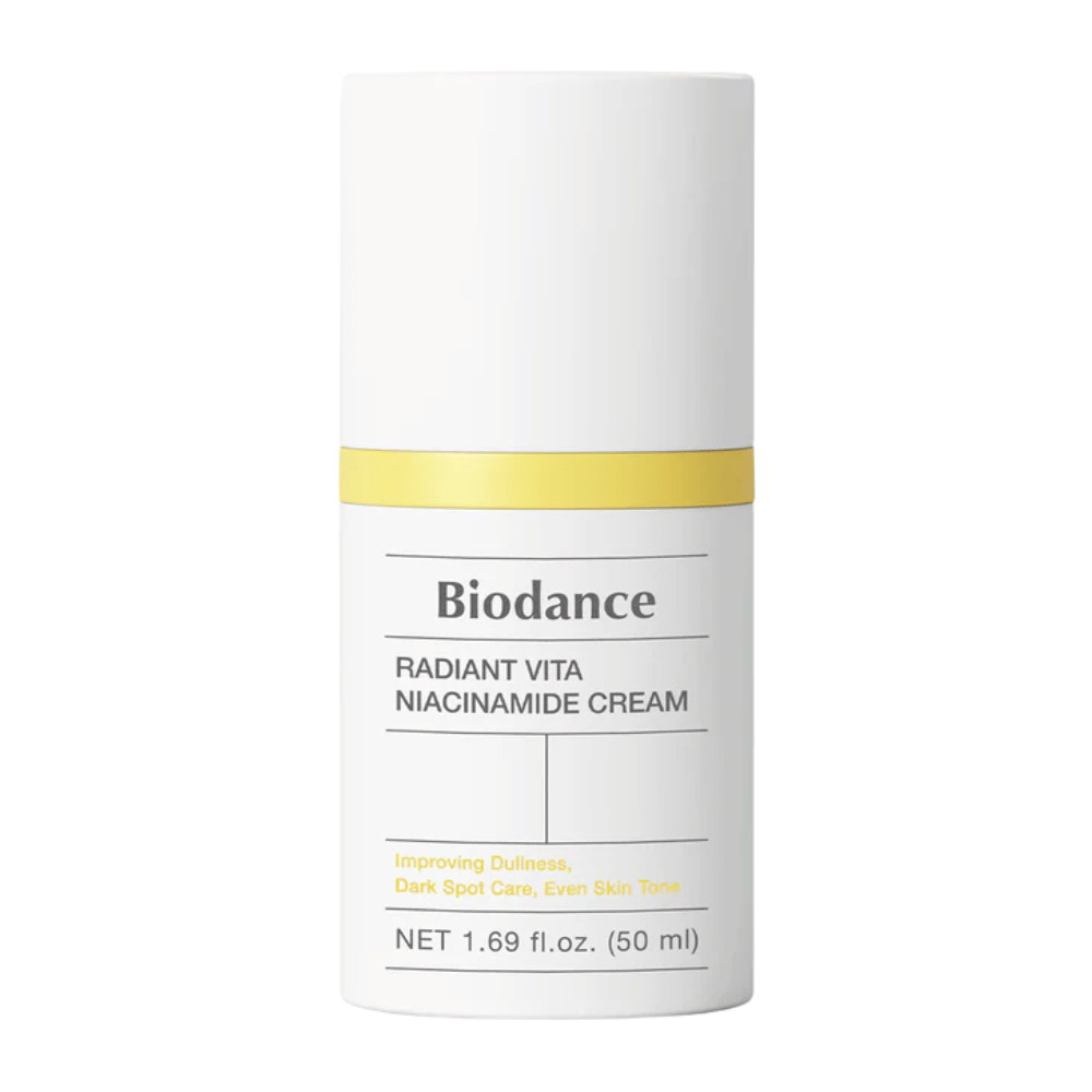 Biodance Pore Perfecting Collagen Peptide Cream 50 ml tuotekuva valkoinen pakkaus vaaleanpunaisella yksityiskohdalla