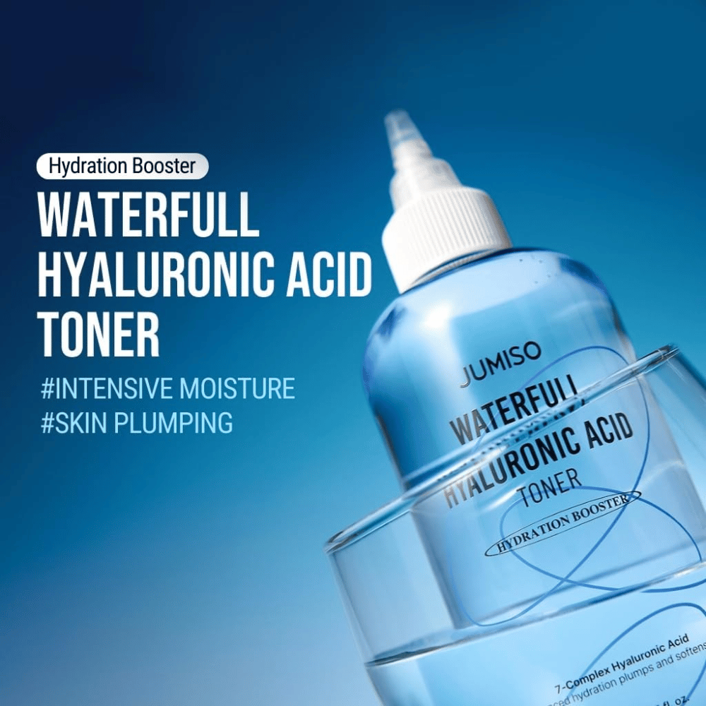 Jumiso Waterfull Hyaluronic Acid Toner – korealainen kosteuttava toner intensiiviseen kosteutukseen ja täyteläiselle iholle kevyellä, tahmaamattomalla tunteella